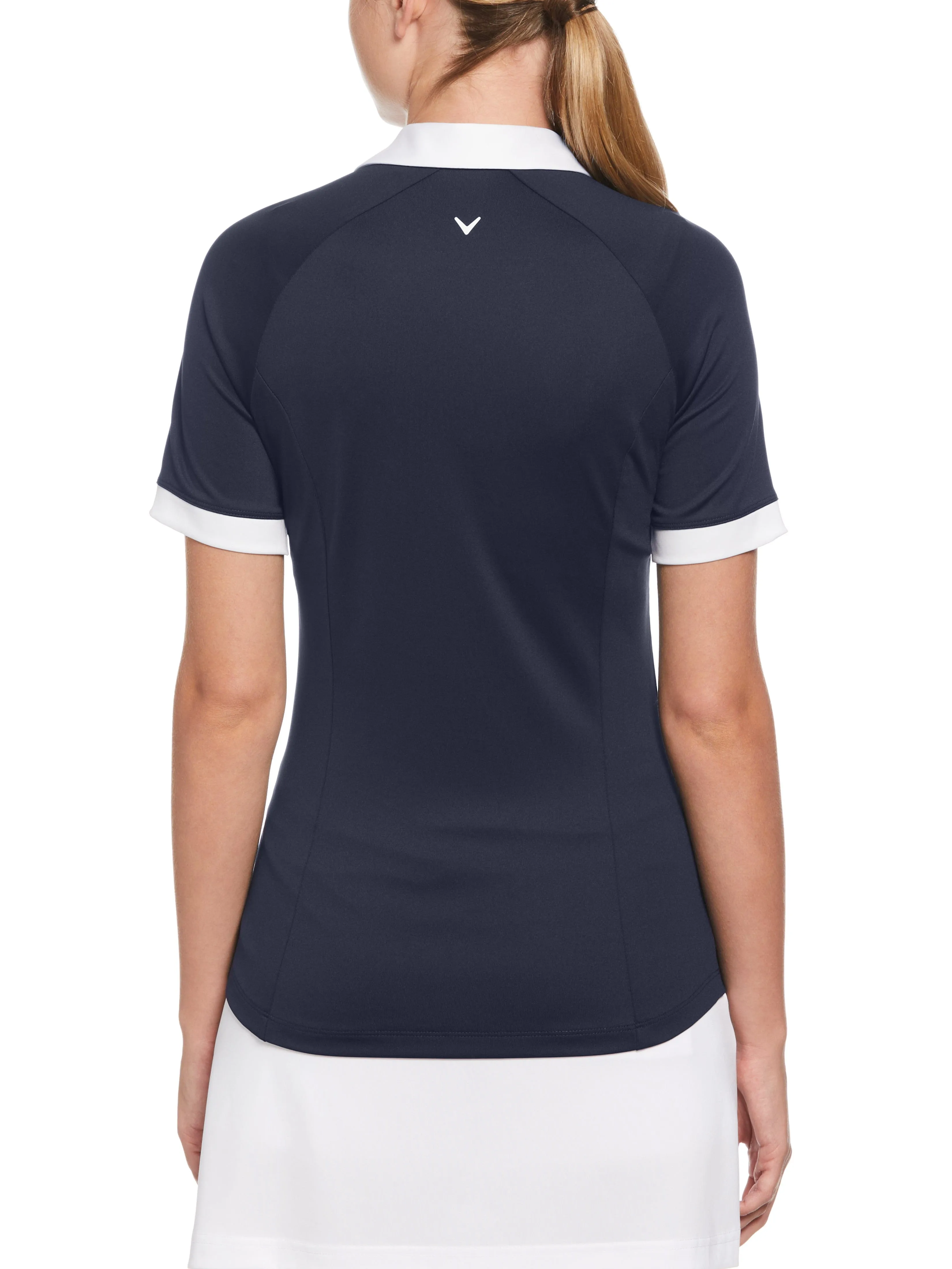 Women's Color Block V-Placket Golf Polo