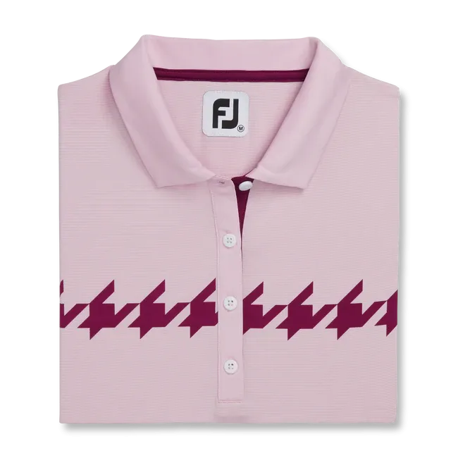 FootJoy Cap Sleeve Houndstooth Print Women's Polo