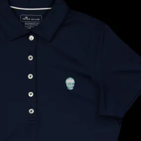 Women's Navy Tiffany Skull Polo