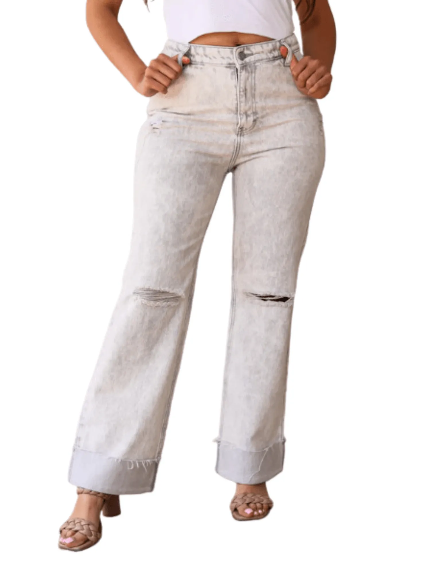 Womens Samantha White Straight Leg Jeans