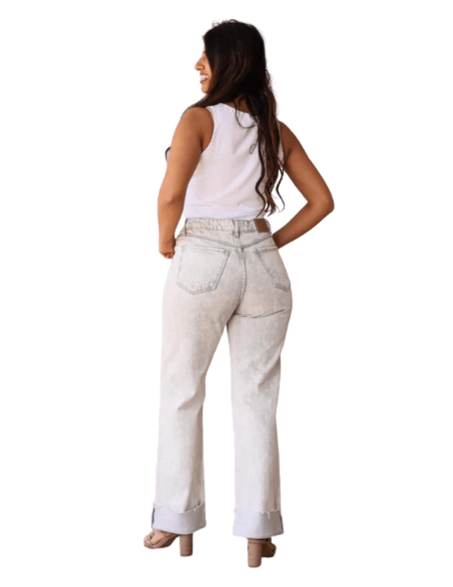 Womens Samantha White Straight Leg Jeans