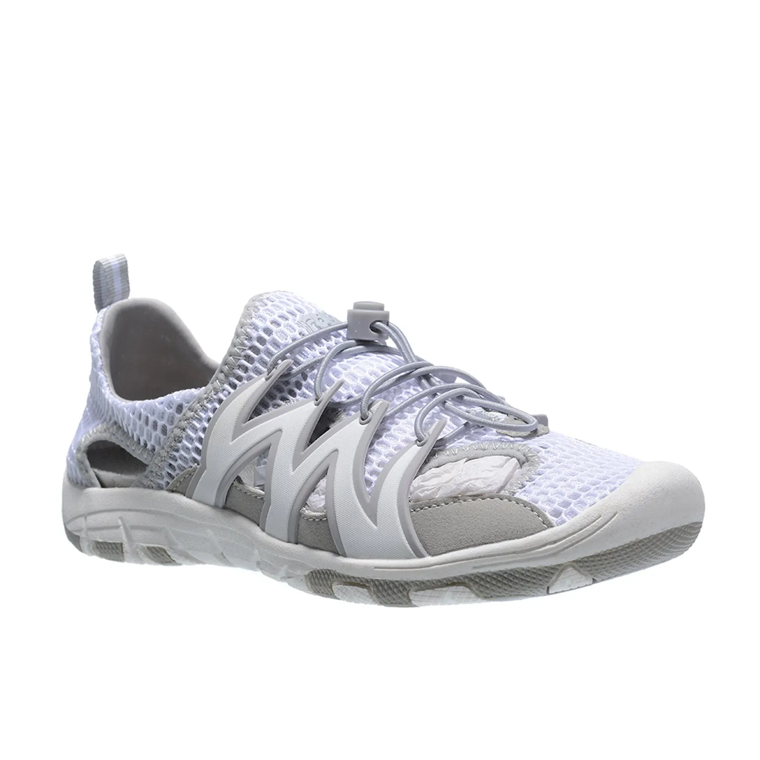 Womens Speed Lace White/Grey Mesh Water Shoes