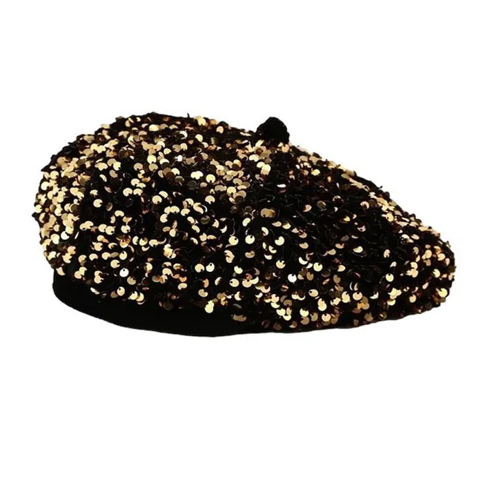 Y2K Sequin Beret Hat