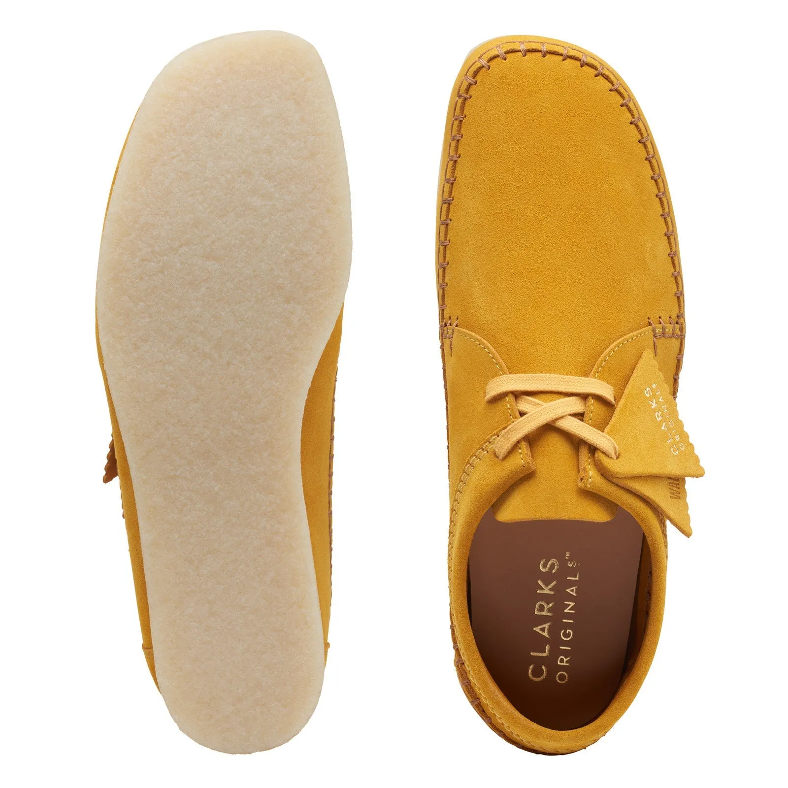 Yellow Suede Oxfords & Lace Ups Casual Shoes for Men by Clarks Weaver 26169439