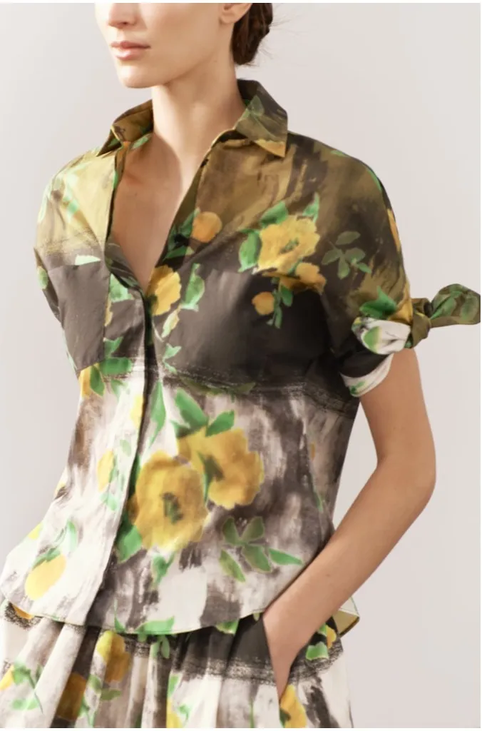 ZARA Floral Print Shirt from ZW Collection